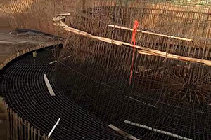 平凉砼烟囱新建施工现场